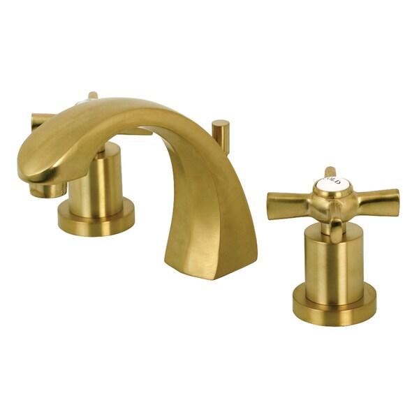 KS4987ZX Millennium 8" Widespread Bathroom Faucet, Brushed Brass